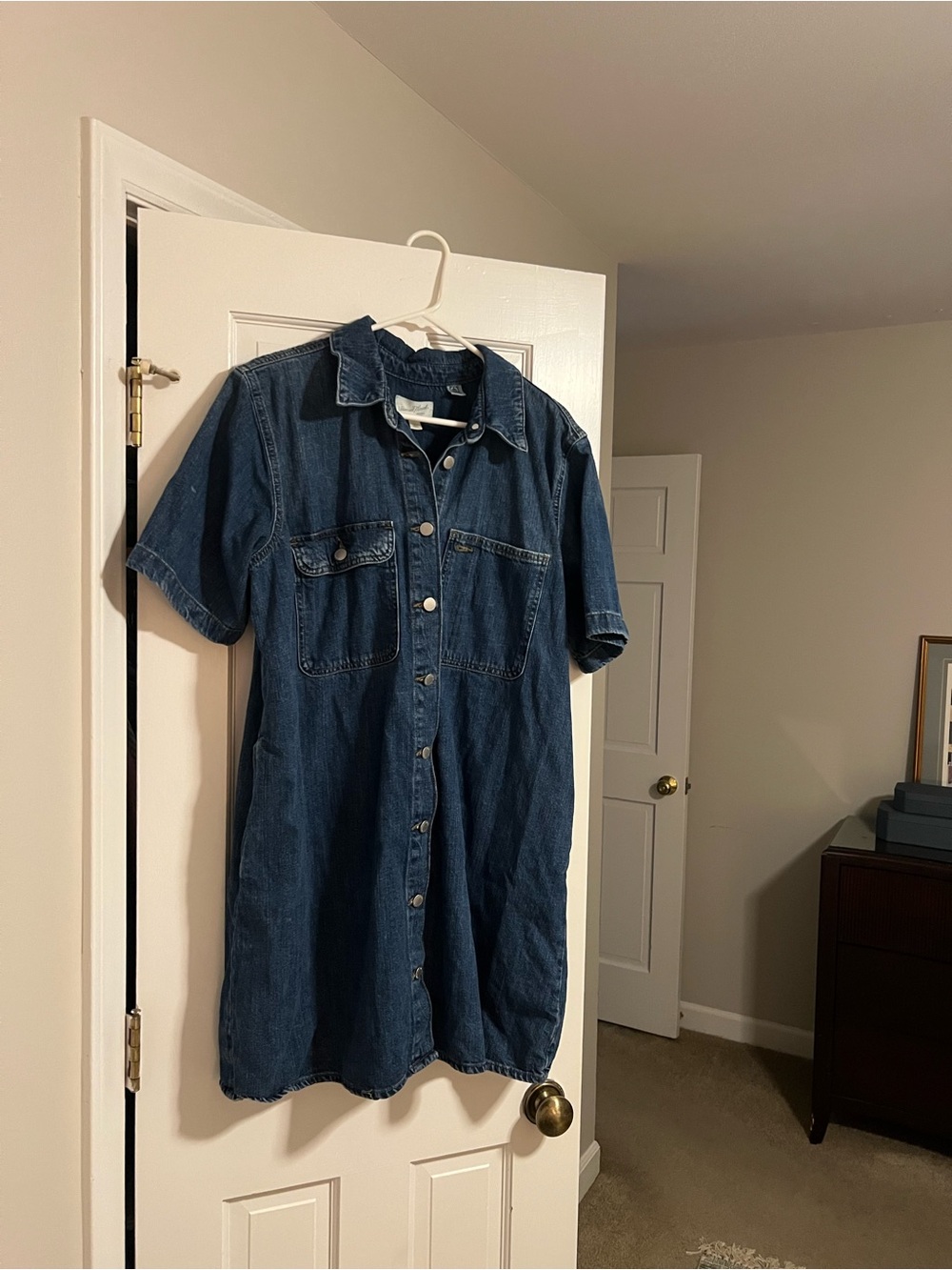Universal Thread Dark Blue Denim Shirt Dress